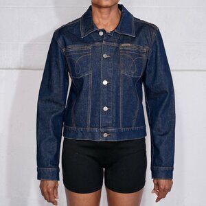 CK Calvin Klein Jeans Dark Blue Denim Jacket - Size Large